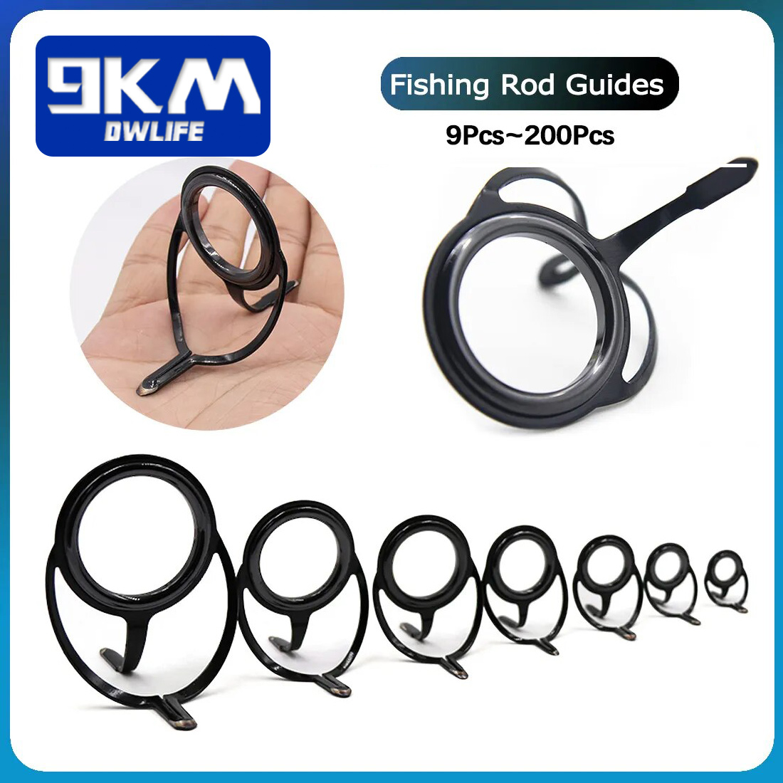 Fishing Rod Building Kit - Reparatieset voor hengel Spinhengelbouwcomponenten Roestvrij staal