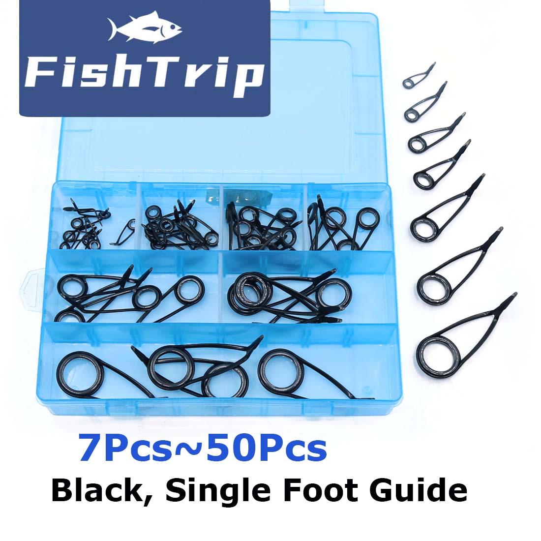 Fishing Rod Guide Replacement - Reparatieset voor hengelgeleiders Hogere enkele voet