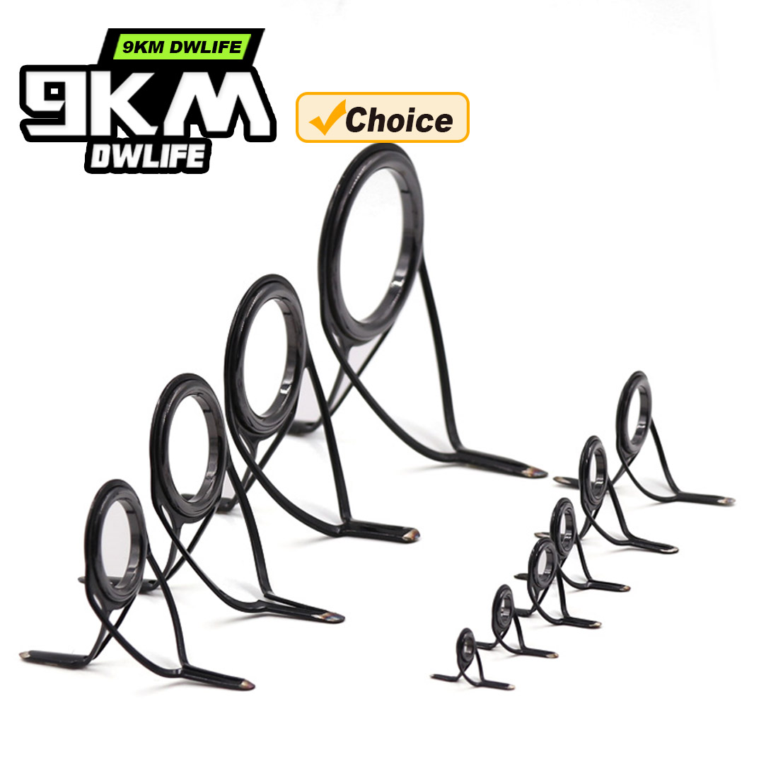 Fishing Rod Guide Replacement - 9KM OB Gebogen Hengelgeleiderset 10 stuks
