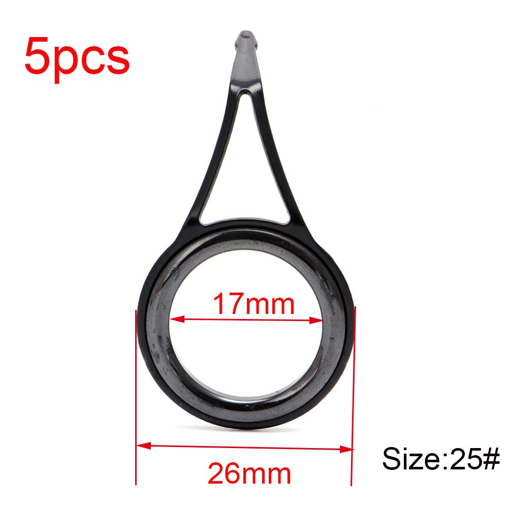 Fishing Rod Case - Ovale 3mm-23mm binnendiameter roestvrijstalen visserijhengel geleideoog
