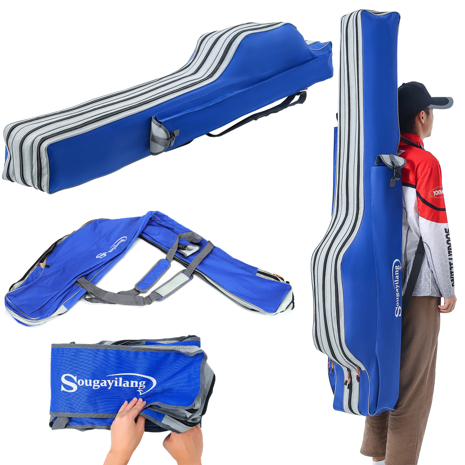 Fishing Rod Case - Dougayilang Hengelzak 3 Lagen Organizer Hengel