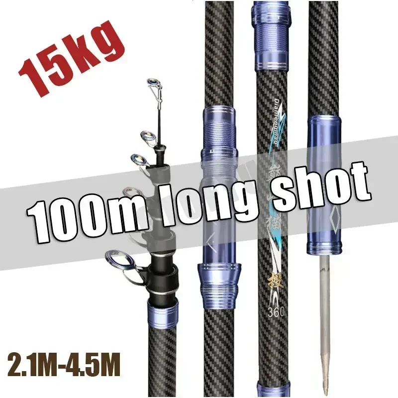 Fishing Rod Surf - Beste Telescopische Draagbare Rotatiehengel 2.4M, 2.7M,