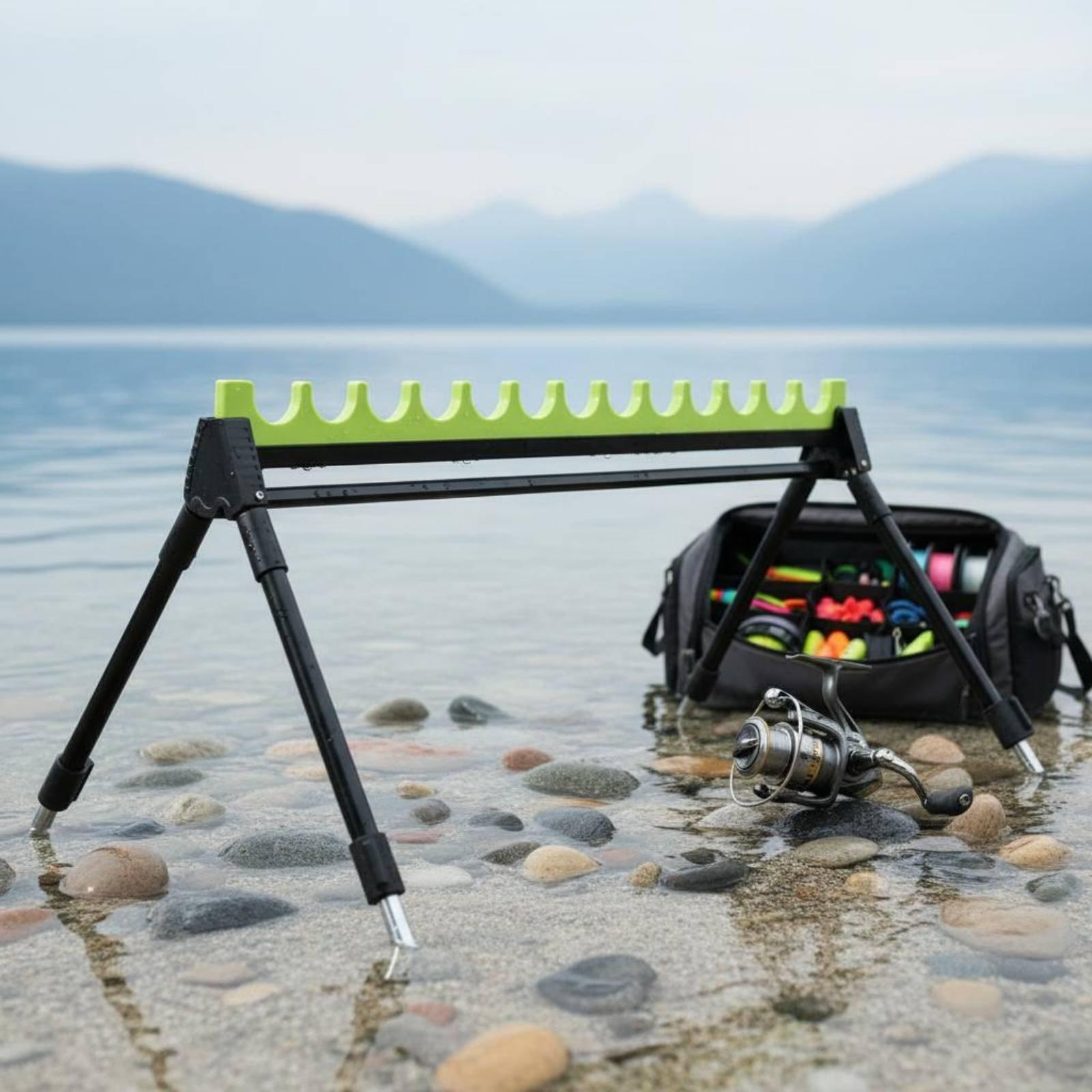 Telescopische hengelstandaard, - Fishing Rod Rack recensie en prijs