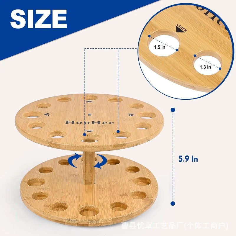 Ronde houten hengelsteun met d - Fishing Rod Rack recensie en prijs