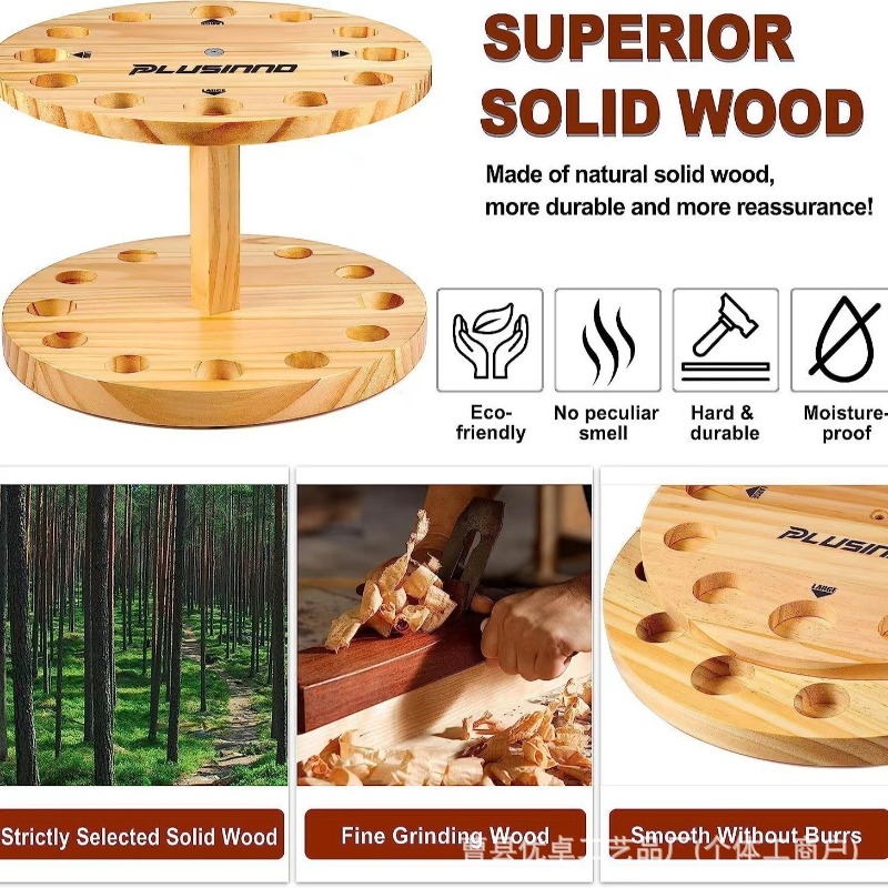 Ronde houten hengelsteun met d - Fishing Rod Rack recensie en prijs