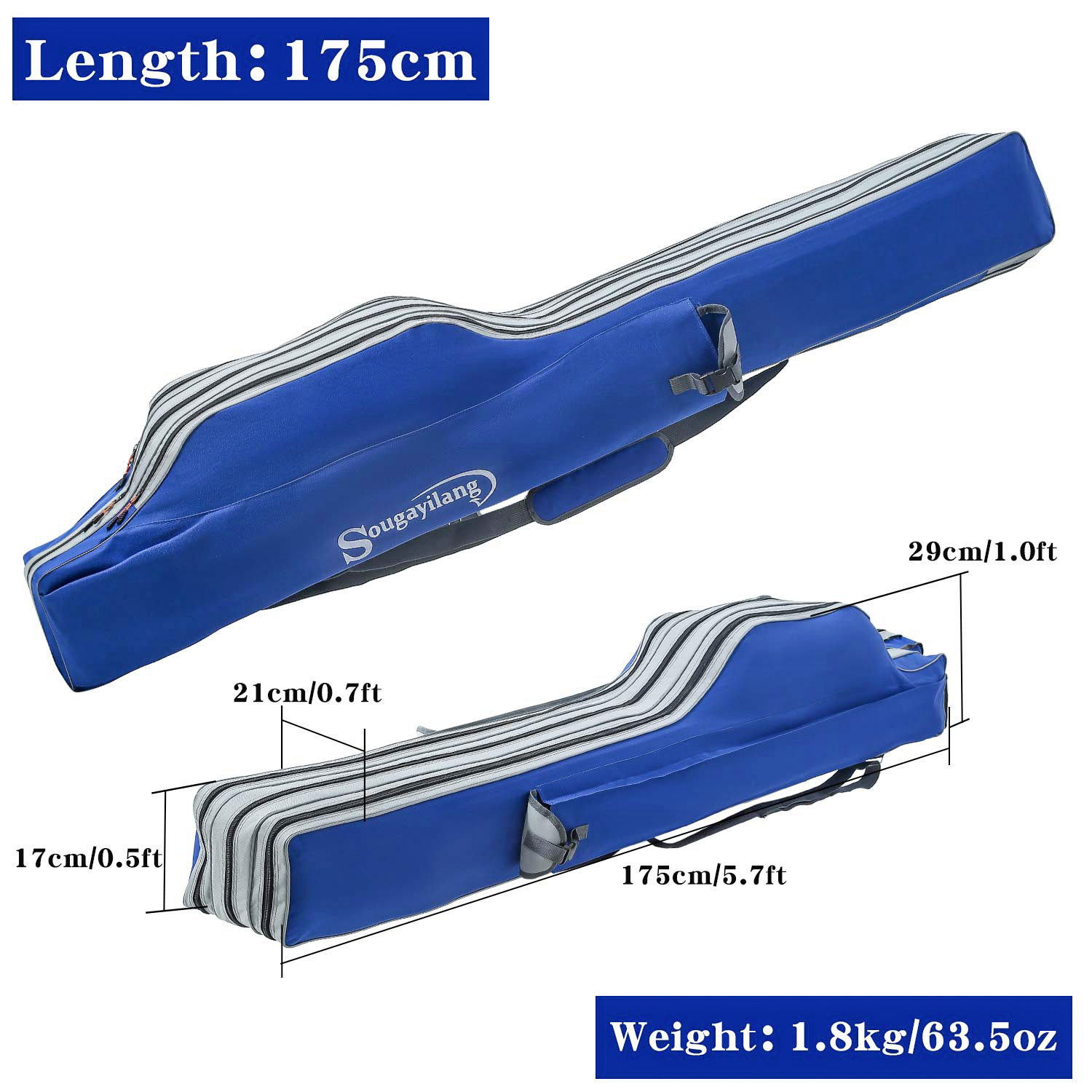 Dougayilang Hengelzak 3 Lagen  - Fishing Rod Case recensie en prijs